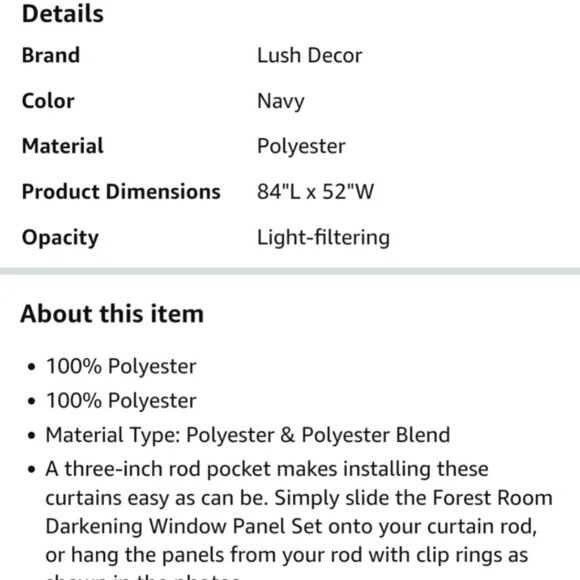 ⭐ Lush Decor Forest 84 X 52 Curtains Tree Branch Leaf Darkening Window Panels - Picture 2 of 11